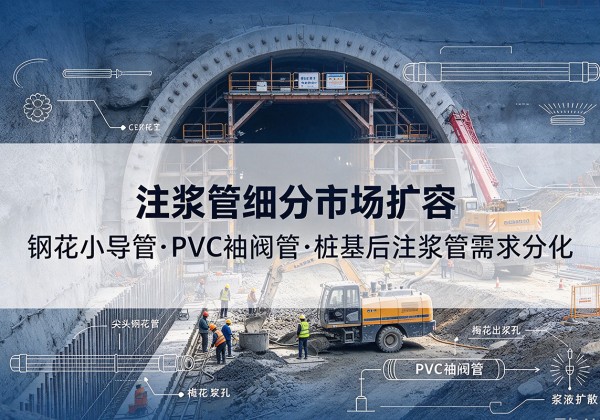 金东注浆管细分市场扩容，隧道钢花小导管、PVC 袖阀管、桩基后注浆管需求分化